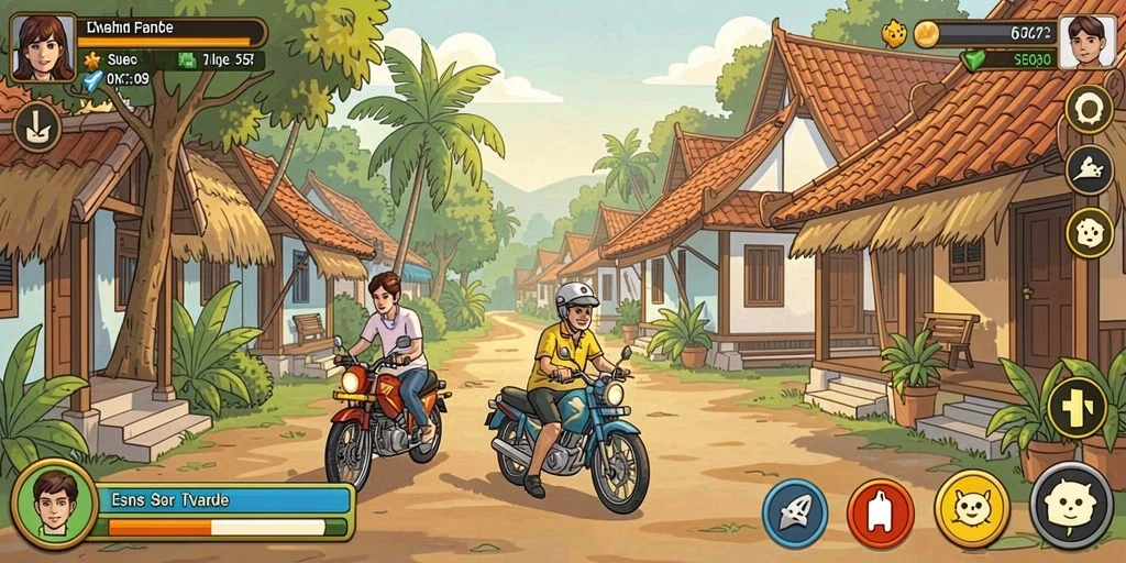 Dunia petualangan yang penuh warna dan rintangan menarik.